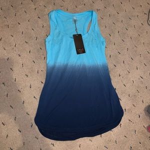 Blue ombré workout tank